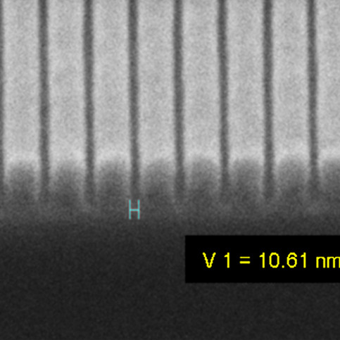 SEM image of 11nm lines in PMMA