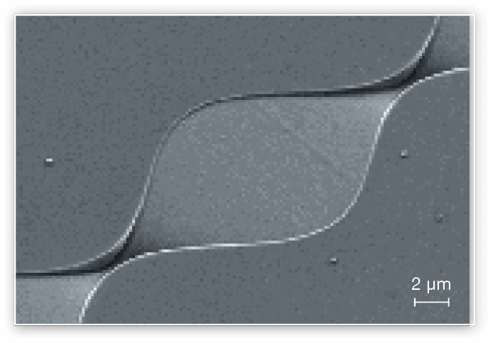 Application picture of a part of a nanofluidic mixer