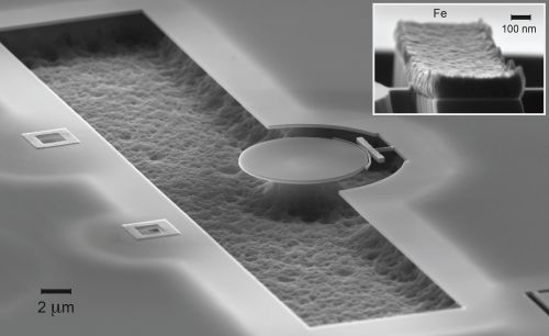 SEM image of a magneto-optomechanical torque sensor