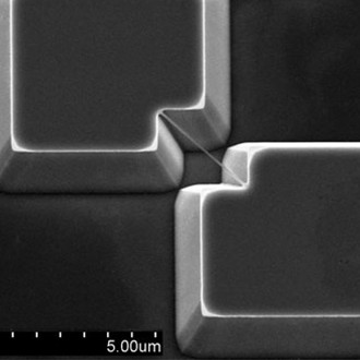 SEM image of a nano mechanical resonator for sensing application
