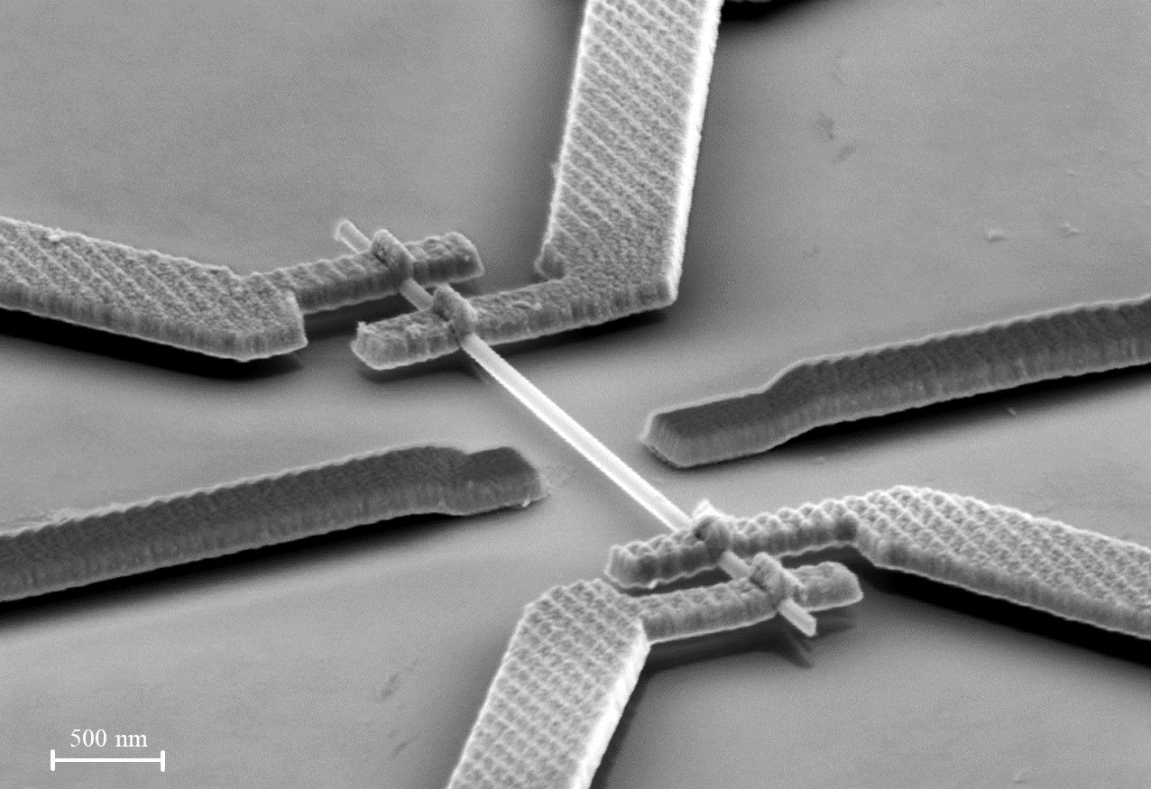 SEM image of suspended InAs nanowire