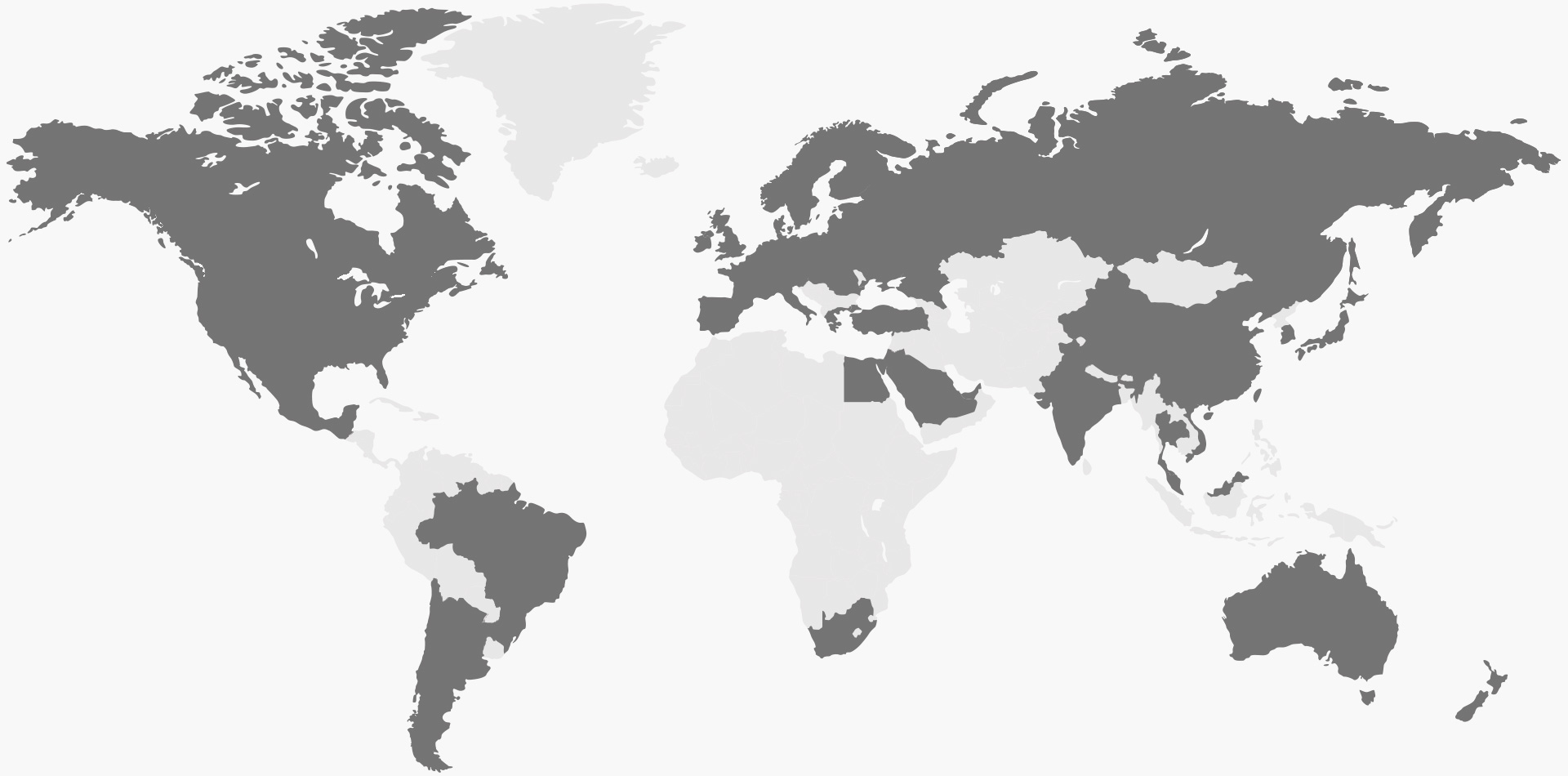 Picture showing a world map with all countries where Raith nanofabrication systems are installed