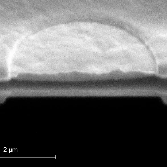 SEM image of a double-side membrane