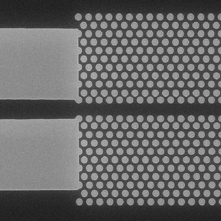 SEM image of a Photonic crystal waveguide