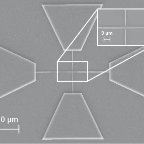 SEM image of a Cross-bar Photonic crystal cavity