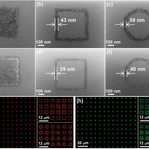 SEM image of fluorescent 2D semiconductor nanoplatelets
